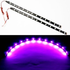G4 Automotive 2x 12in 30cm Flexible Led Strip 5050 Car Under Dash Light Purple