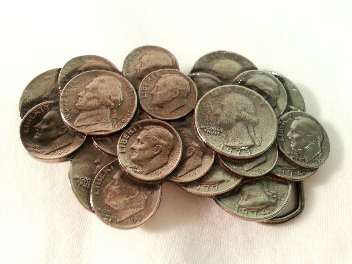 The Great American Buckle Co Belt Buckle Vintage 1979 Coins  display picture 1