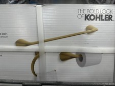 NEW KOHLER Avail Brushed Brass Decorative Bathroom Hardware Set - R31186-2MB