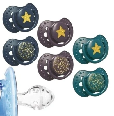 Lovi Dynamische Ovale Kirschform Beruhigungssauger STARDUST Silikon Lila Blau