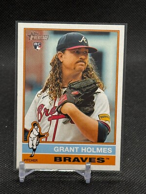 2025 Topps Heritage Grant Holmes ROOKIE #22 - Atlanta Braves