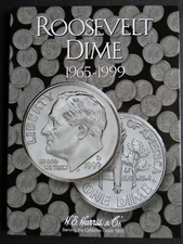 He Harris Roosevelt Dimes Dime Coin Folder Number 2 1965-1999 Album Book 2685