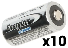 10 TEN ENERGIZER LITHIUM CR123A CR123 123A DL123 CR17345 3V BATTERY NEW EXP 2035