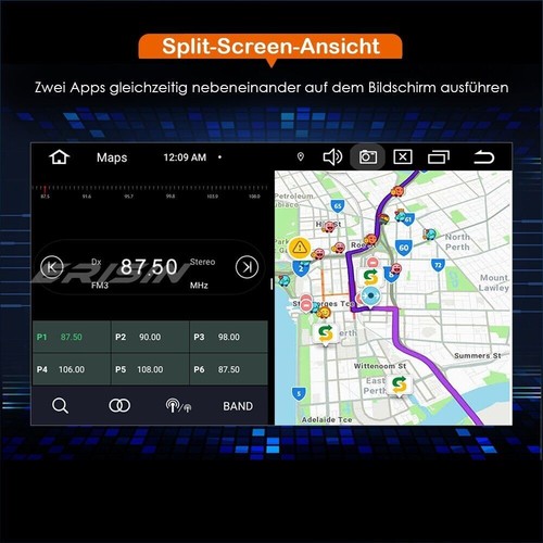 10.1" Android 14 Autoradio 2.0 GHz Navi für VW Passat B6 Polo Golf 5/6 Tiguan T5 - Bild 8 von 17