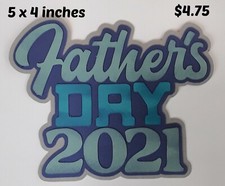 FATHER'S DAY TITLE family scrapbook paper piecing premade 3D die cut by Rhonda