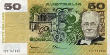 1985 Australia $50 Fifty 50 Dollars Banknote Johnston Fraser YQY 161890