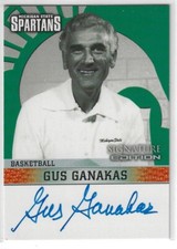 GUS GANAKAS MSU MICHIGAN STATE SPARTANS BASKETBALL TK LEGACY AUTO AUTOGRAPH CARD