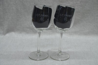 2x Fantastic Vintage JP Chenet Wonky Tipsy Wine Glasses Brand New RARE