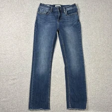 VIGOSS Crosby Straight Ankle Denim Jeans Women's Size 26Wx27L Stretch Dark Wash