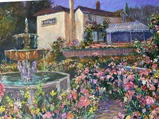 Henri Plisson VILLA FONTANA Original Silkscreen Serigraph