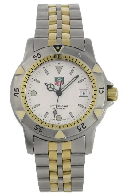 TAG Heuer men gold watch 1500 series professional 200 link aquaracer 955.713 611