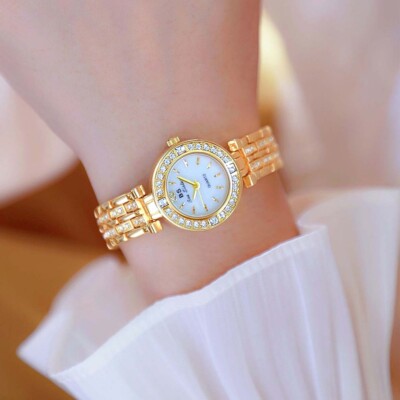 Women\'s Mix Gold Crystal Rhinestone Diamond Round Luxury Quartz Wrist Watch s-l1200.png main image 4