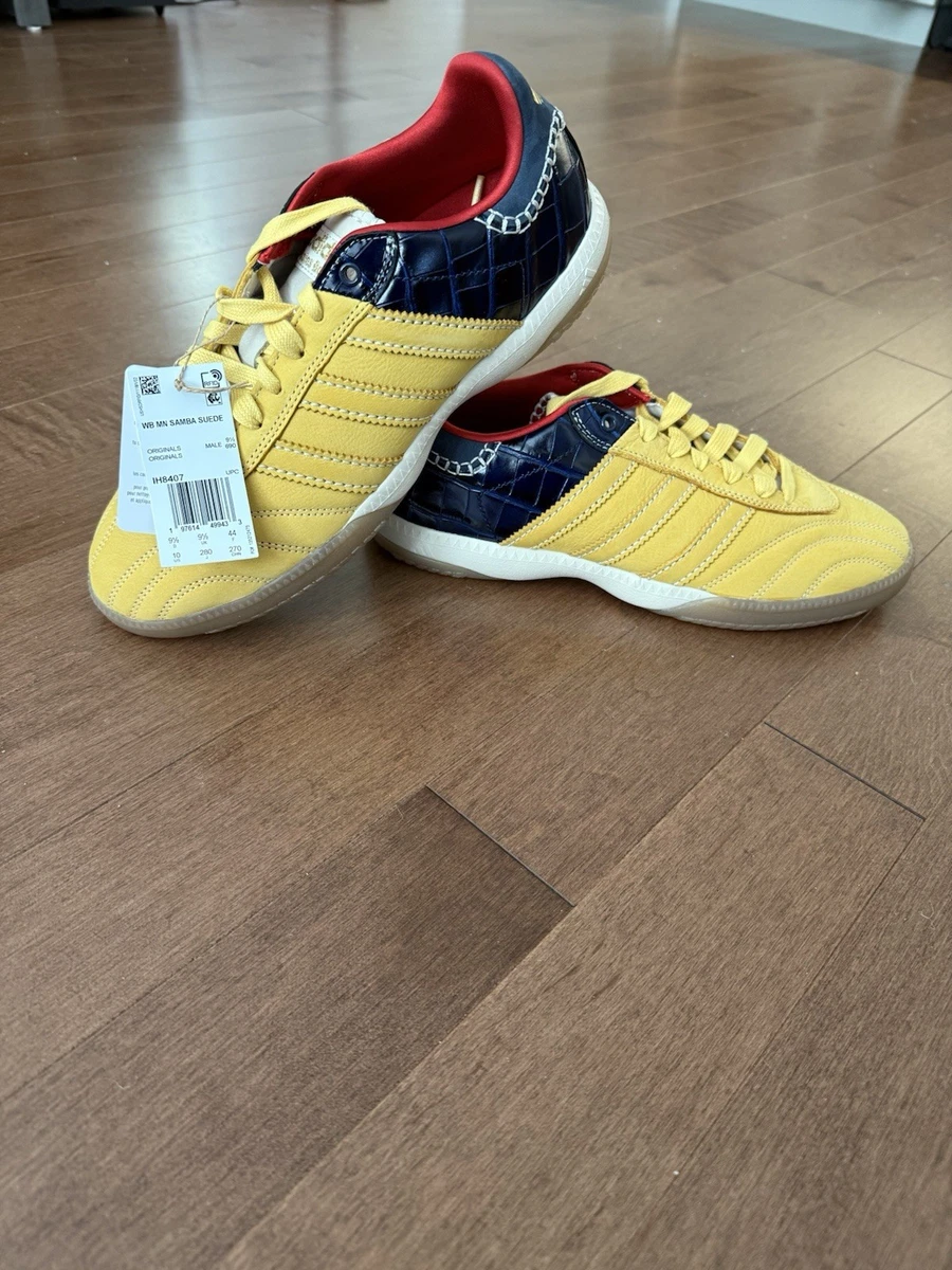Adidas X Wales Bonner Samba MN Sneakers Yellow St Fade Gold 2025 Mens Size 7.5 adidas x Wales Bonner Mn Samba Suede St Fade Gold S14/ St  main image 4
