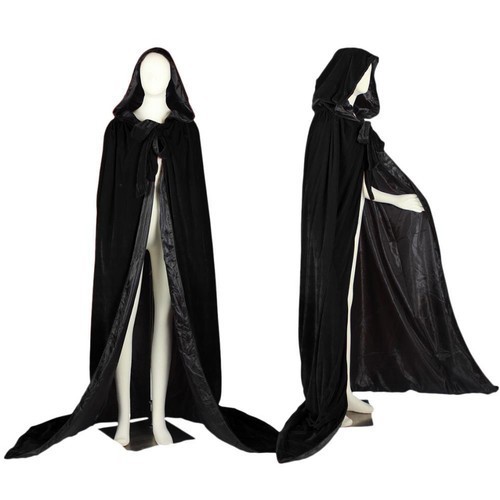 New Velvet Cape Hooded Cloak Coat Christmas Wedding Shawl Plus Stock Size S-6X - Picture 20 of 26