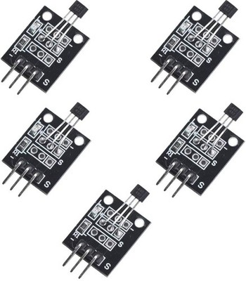 5 Stück Hall Effekt Sensor Modul 5V Magnetisch für Mikrocontroller Smart Cars