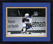 Framed Jordan Kyrou St. Louis Blues Signed 8x10 White Jersey Celebration Photo