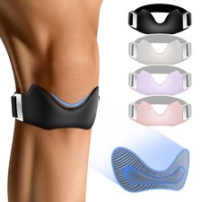 Silicone Patellar Tendon Strap 2 Pack, Adjustable Non-Slip Patella Band Stabi...