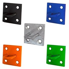 Staple On Plate Rope Chain Tether Eye Hook Horse Stable Tack Room 50m Pack of 2