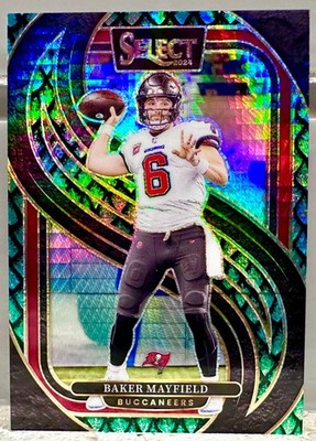 JERSEY NUMBER MATCH! 2024 Panini Select Baker Mayfield Dragon Scale 6/81! BUCS!