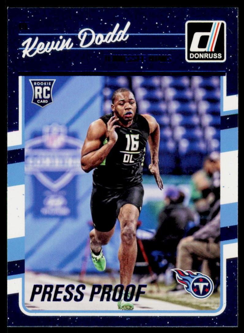2016 Donruss Kevin Dodd 329 Press Proofs Blue RC Tennessee Titans