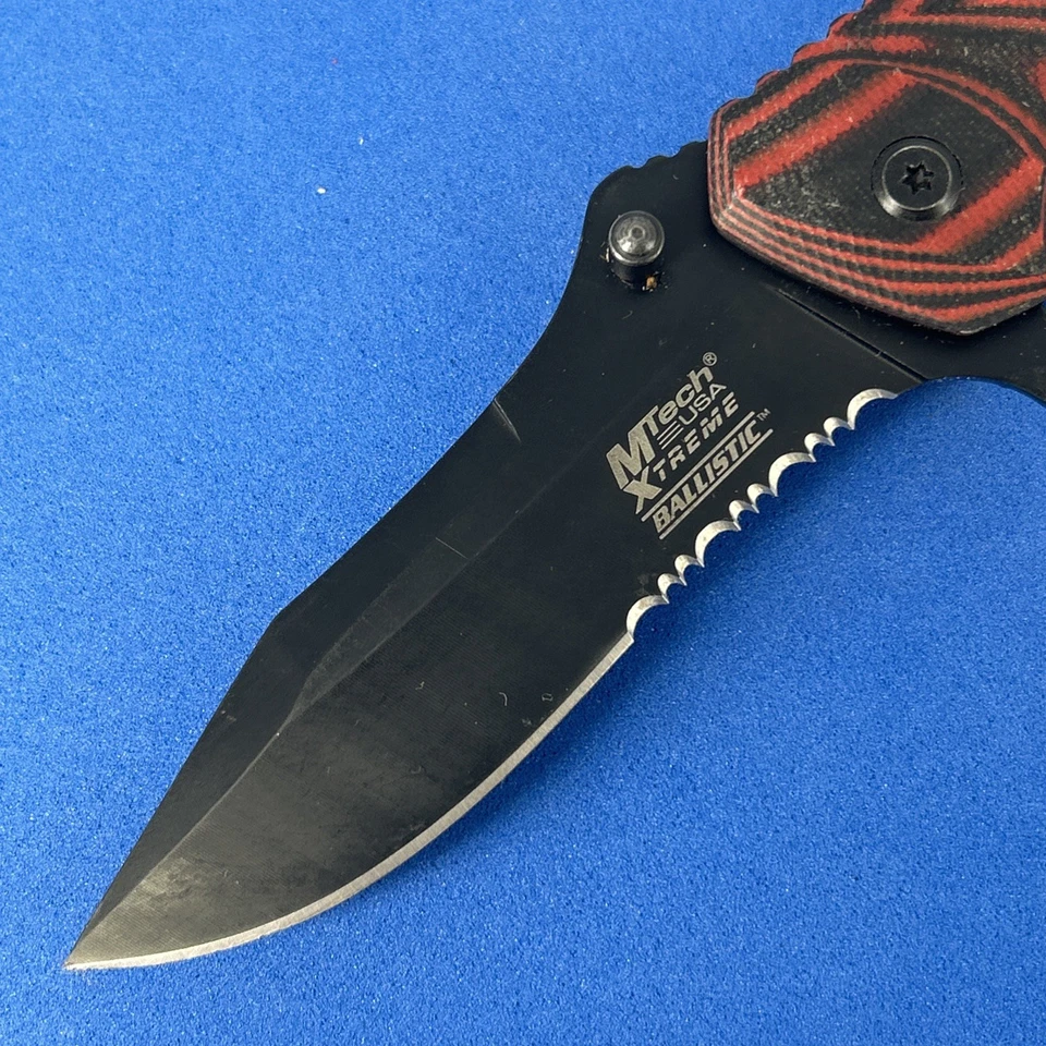 MTech Xtreme Ballistic Mx-A832 Serrated Linerlock Assisted Knife USA Design - Image 2 of 4