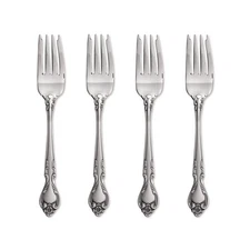 Lyon Queens Fancy 18/8 Stainless Steel Salad Fork (Set of Four)