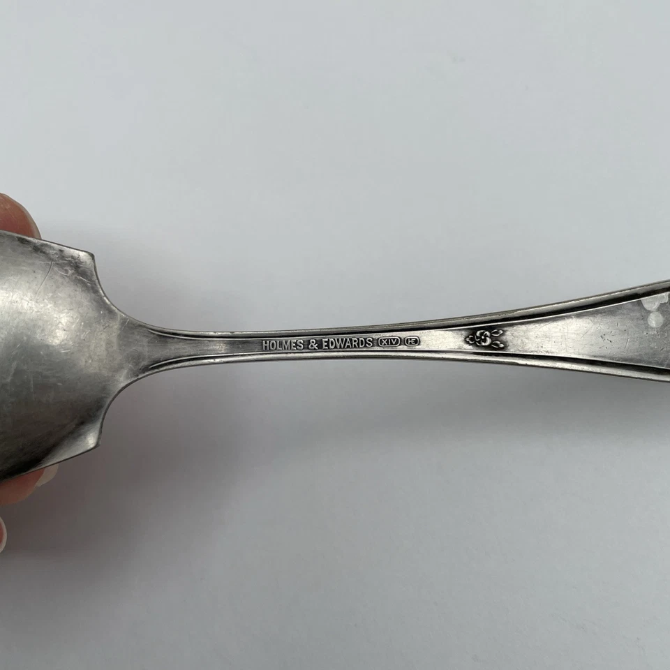 1900's Holmes & Edward Silver Inlaid Super Plated Century Serving Spoon Patina  - Image 4 of 4