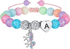 Christmas Gifts for Grandkids Girls Kids - Unicorn Bracelet for Girls Adjustable