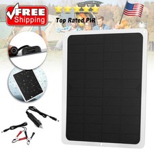 10W 12V Solar Panel Kit Trickle Charger Battery Controller Maintainer Boat Car