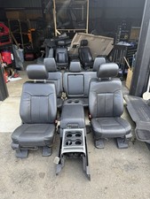 2011-2016 Ford F250 F350 F450 Lariat Seats Set Black Leather Crew Cab