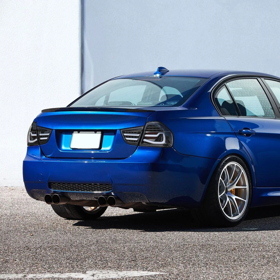 Black Tail Lights Fit 2009-2011 BMW E90 325i 328i 3-Series Sedan Full LED Lamps Foto 2 de 4