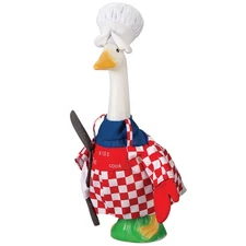 Gaggleville Chef Goose Outfit, Fits Large 23" H Statue, by Fox Valley Traders