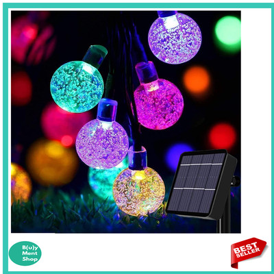 Solar Lichterkette mit 50 LED | 8 Modi | Außenverwendung