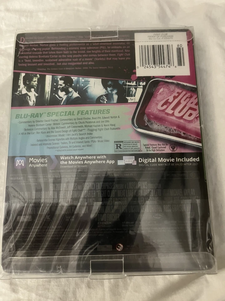 Fight Club L.E.-Steelbook/New,Sealed/B.R., Dig./RARE/FREE-F.C. SOAP, PATCH - Image 3 of 4