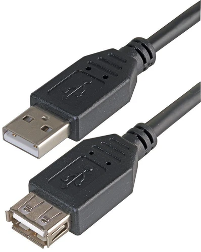 PRO SIGNAL - Câble USB 2.0 A Mâle à A Femelle, 0.5m Noir