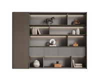 Moderne BüRoschrank Mit Stilvollen Regalen Und Eleganten Akzenten