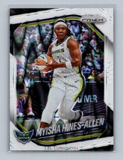 2025 Panini Prizm WNBA #96 Myisha Hines-Allen White Seismic Prizms