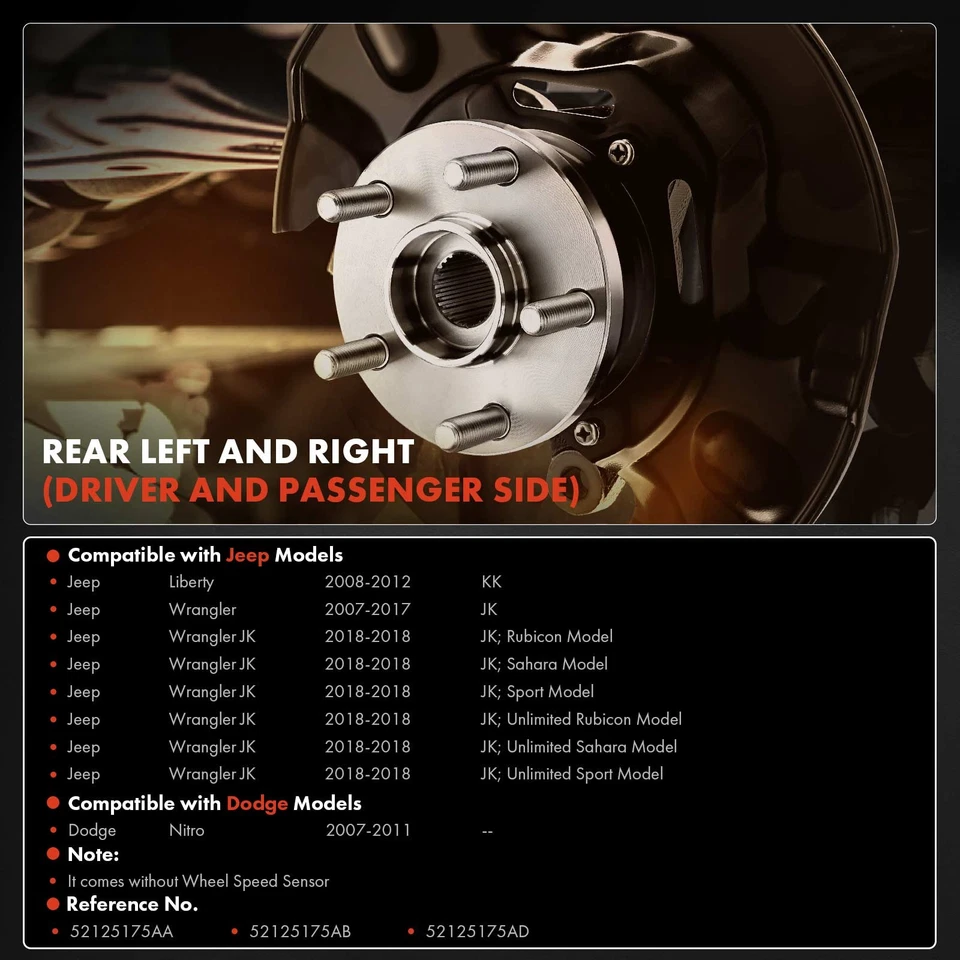 Protector antipolvo de freno trasero para Jeep Wrangler 2007-2017 Liberty 2008-2012 Dodge Nitro Foto 2 de 4