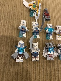 Lego Legends Of Chima Ice Wolves Bears Gorilla Minifigures Weapons Lot of 10