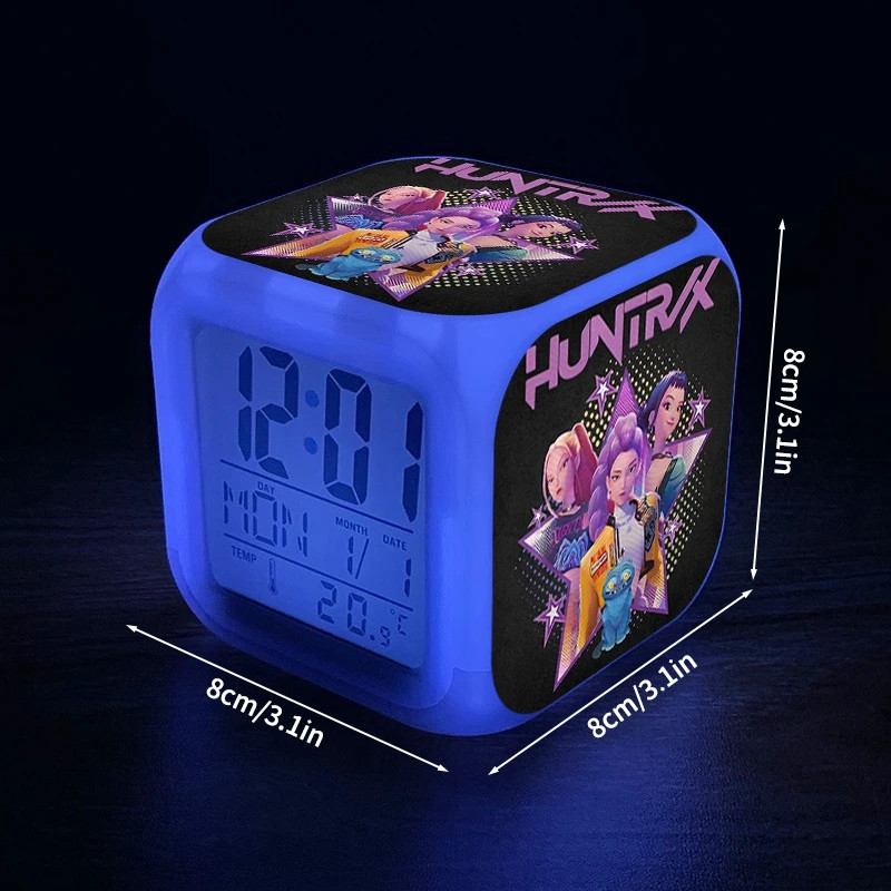 , Kpop Anime Girls Demon Hunter Clock For Kids Room