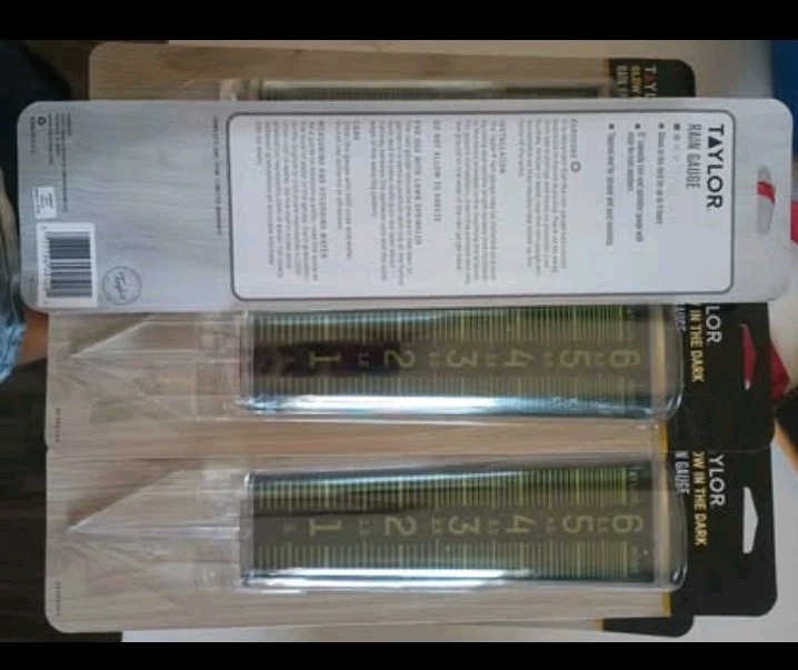 Taylor ClearVu 6" Glow-in-the-Dark Rain Gauge New Lot Bundle Of 6