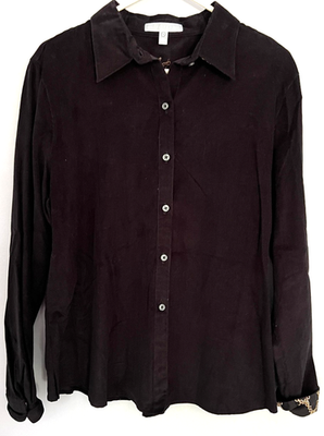 green emerald velvet dress Regular Fit Dress Shirt for Tall Women in Black 6 / Tall / Black
