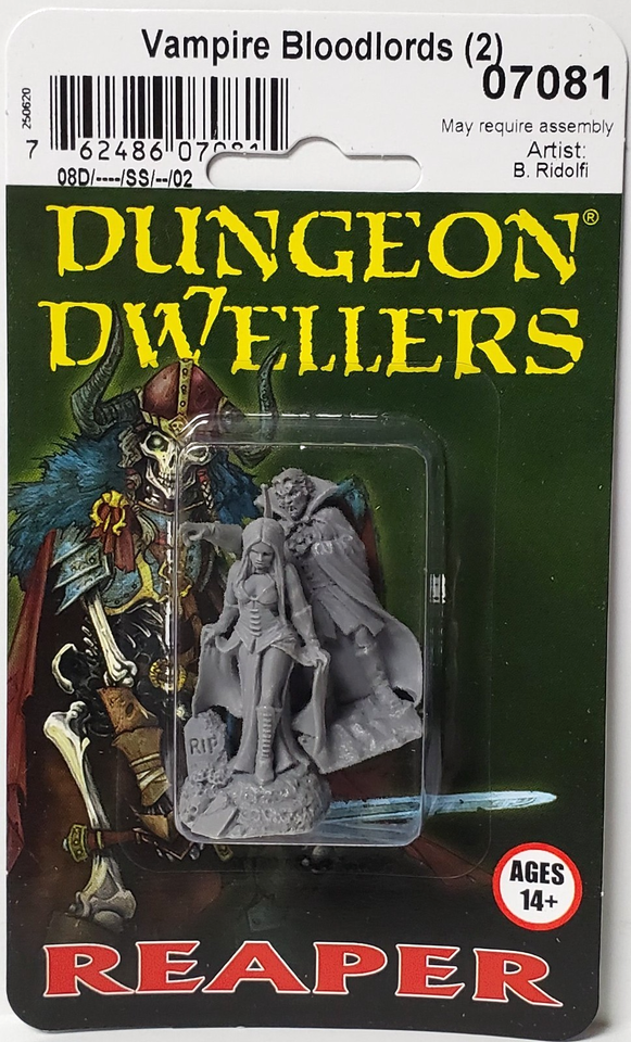 Reaper Bones Vampire Bloodlords - Figurine 40mm - Jeu De Rôle Plateau - Non Peinte