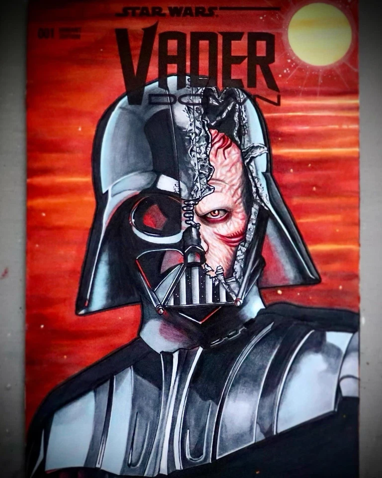 Obra de arte original personalizada de portada de boceto en blanco DC Comics comisiones de imagen de Marvel Foto 4 de 4