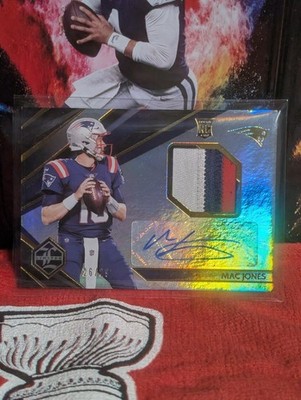 2021 Panini Limited - Rookie Patch Autograph Mac Jones #106 /29 (AU, MEM, RC)