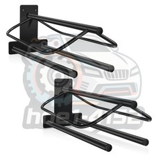 2 Black Heavy Duty Wall Mounted Saddle Stand Saddle Pad Saddle Pad Rack Bracket