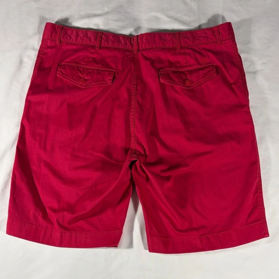Daniel Cremieux 男式亮红色 Madison 平前 9.5 英寸百慕大短裤 - 40 码 — 第 3/4 张图片