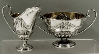 English Sterling Silver Tea Set 1896 Neoclassical Design