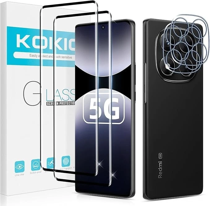 NEW'C 2 Pezzi, Vetro Temperato per Xiaomi Redmi Note 5, Pellicola Prottetiva Anti Graffio, Anti-Impronte, Senza Bolle, Durezza 9H, 0,33mm Ultra Trasparente, Ultra Resistente