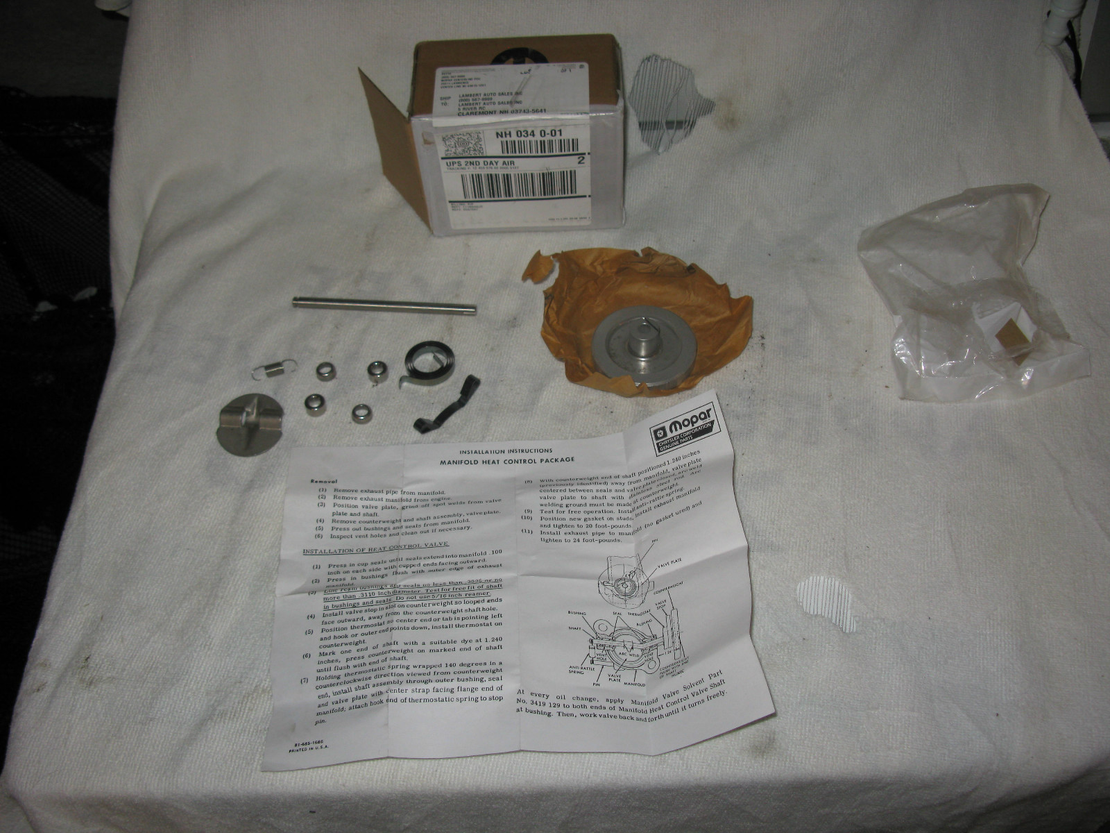 NOS Mopar 197180 340360 Heat Riser Kit eBay
